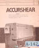 Accurshear-Accurshear 8500, 8250 and 8375 Series, Shear Operations parts Electrical Manual-8250-8375-8500-01
